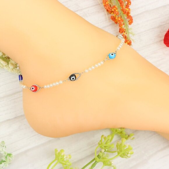 "Handmade Anklet – Elegant & Delicate Jewelry for Women | UNVRC1457 - Picture 1 of 10